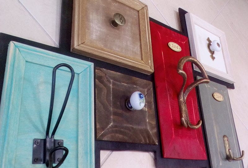 wooden wall hangers for kitchen painted